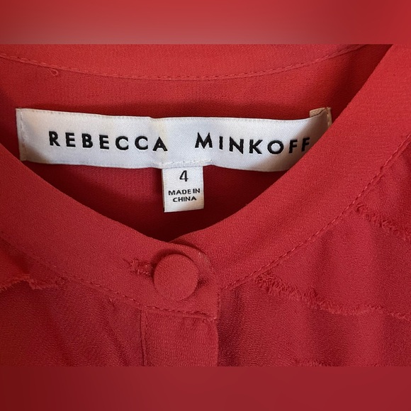 Rebecca Minkoff Ariel Tiered Ruffle Dress, Red/Coral, size 4 - Picture 5 of 16